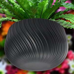 Kadax Donica Doniczka Wisząca Okrągła Misa Szara 29,5cm 5