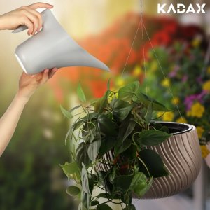 Kadax Donica Doniczka Wisząca Okrągła Misa Beżowa 29,5cm 6