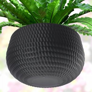 Kadax Donica Doniczka Wisząca Okrągła Misa Szara 29,5cm 3