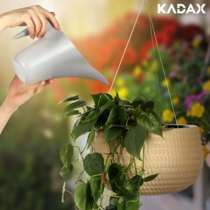 Kadax Donica Doniczka Wisząca Okrągła Misa Beżowa 29,5cm 3