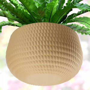 Kadax Donica Doniczka Wisząca Okrągła Misa Beżowa 29,5cm 5