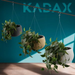 Kadax Donica Doniczka Wisząca Okrągła Misa Beżowa 29,5cm 6