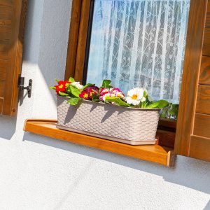 Kadax Doniczka Donica Balkonowa Podstawka 40cm Karmelowa 2