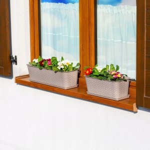 Kadax Doniczka Donica Balkonowa Podstawka 40cm Karmelowa 4