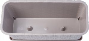 Kadax Doniczka Donica Balkonowa Podstawka 40cm Karmelowa 5