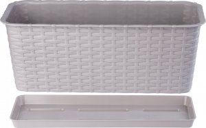 Kadax Doniczka Donica Balkonowa Podstawka 40cm Karmelowa 6