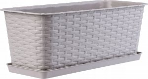 Kadax Doniczka Donica Balkonowa Podstawka 40cm Karmelowa 8