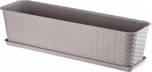 Kadax Doniczka Donica Balkonowa Podstawka 60cm Karmelowa 8