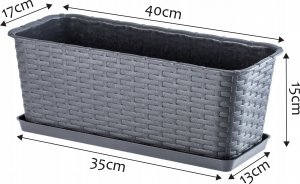 Kadax Podstawka Pod Doniczkę Skrzynkę Balkonową 40cm 3