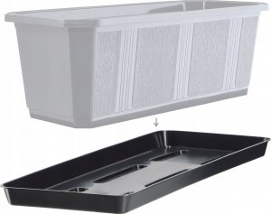 Kadax Podstawka Pod Doniczkę Skrzynkę Balkonową 40 cm czarny 2