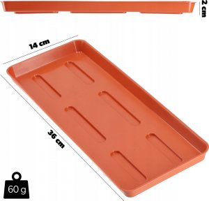 Kadax Podstawka Pod Doniczkę Skrzynkę Balkonową 40 cm pomarańczowa 3