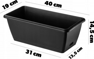 Kadax KADAX Skrzynka Balkonowa 40cm Doniczka Antracyt 3