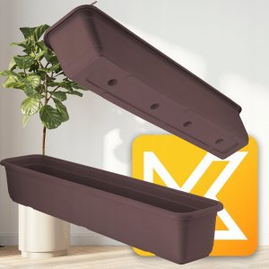 Kadax KADAX Doniczka Skrzynka Balkonowa 80cm Brązowa 5