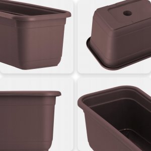 Kadax KADAX Doniczka Skrzynka Balkonowa 80cm Brązowa 6