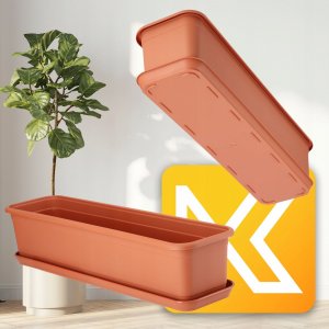 Kadax KADAX Doniczka Skrzynka Balkonowa 60cm + 2 Uchwyty 7