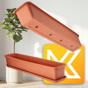 Kadax KADAX Doniczka Skrzynka Balkonowa 80cm Z Podstawką 5