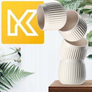 Kadax KADAX Doniczka Ceramiczna Osłonka 14cm Biała 7