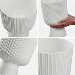 Kadax Doniczka osłonka kwietnik gazon 18cm biała 5