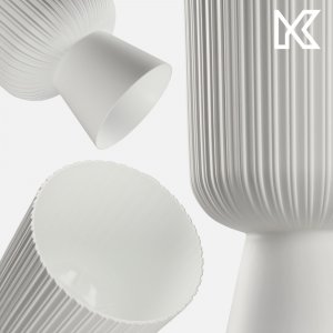 Kadax Doniczka osłonka kwietnik gazon 18cm biała 6