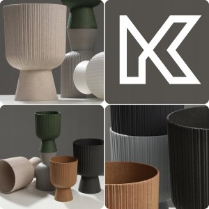 Kadax KADAX Doniczka Osłonka Kwietnik Gazon 14cm Szara 11