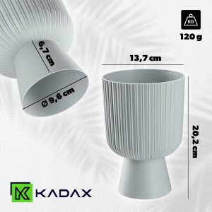 Kadax KADAX Doniczka Osłonka Kwietnik Gazon 14cm Szara 3