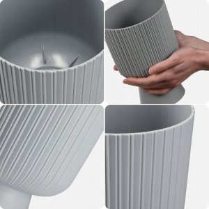 Kadax KADAX Doniczka Osłonka Kwietnik Gazon 14cm Szara 5