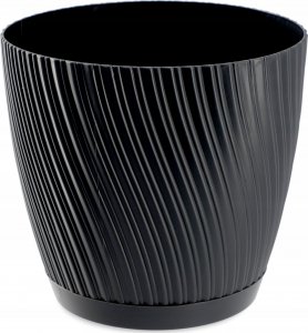 Kadax KADAX Doniczka Okrągła Z Podstawką 19cm Antracyt 5