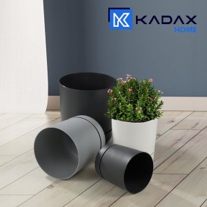 Kadax KADAX Doniczka Osłonka Z Podstawką 17cm Antracyt 11