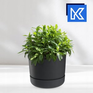 Kadax KADAX Doniczka Osłonka Z Podstawką 17cm Antracyt 2