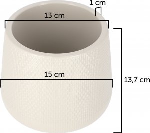 Kadax Doniczka Osłonka Na Kwiaty Podstawka Beżowa 13cm 6