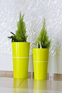 Kadax Doniczka Osłonka Na Kwiaty Wysoka 25cm Limonkowa 4