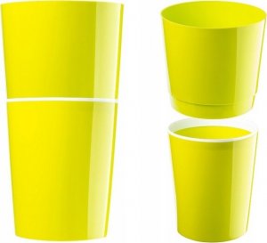 Kadax Doniczka Osłonka Na Kwiaty Wysoka 25cm Limonkowa 10