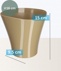Kadax Doniczka Osłonka Na Kwiaty Wewnątrz Beżowa 16 cm 4