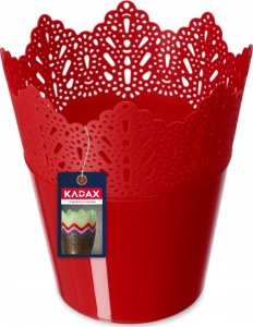 Kadax Doniczka Osłonka Na Kwiaty Rośliny Czerwona 12cm 1