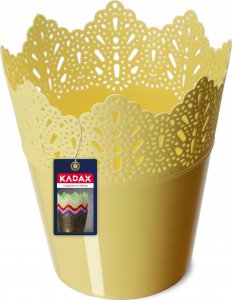 Kadax Doniczka Osłonka Na Kwiaty Rośliny Żółta 12cm 1