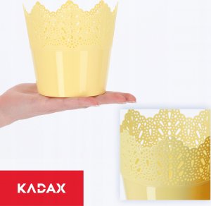 Kadax Doniczka Osłonka Na Kwiaty Rośliny Żółta 12cm 7