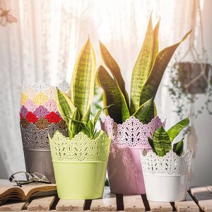Kadax Doniczka Osłonka Na Kwiaty Rośliny Żółta 12cm 8