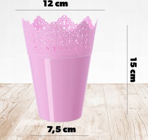 Kadax Doniczka Osłonka Na Kwiaty Rośliny Różowa 12 cm 4