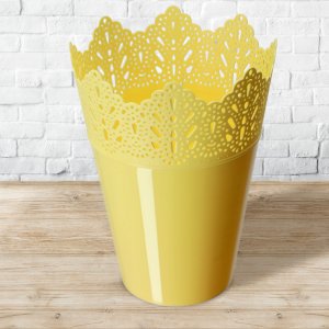 Kadax Doniczka Osłonka Na Kwiaty Rośliny Żółta 12 cm 2