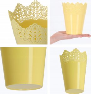 Kadax Doniczka Osłonka Na Kwiaty Rośliny Żółta 12 cm 5