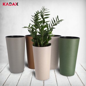 Kadax Doniczka Osłonka Na Kwiaty Ekologiczna Biała 19cm 4