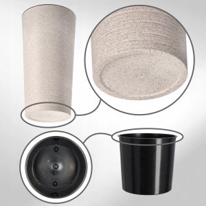 Kadax Doniczka Osłonka Na Kwiaty Ekologiczna Biała 19cm 6