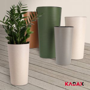 Kadax Doniczka Osłonka Na Kwiaty Ekologiczna Biała 19cm 7