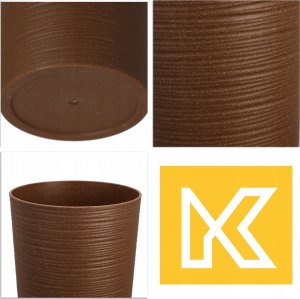 Kadax Zestaw 3x Doniczka Donica Ogrodowa + Wkład Brązowa 8