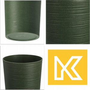 Kadax Zestaw 3x Doniczka Donica Ogrodowa + Wkład Zielona 6