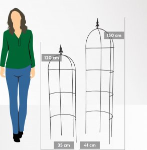 Kadax Obelisk Ogrodowy Metalowy Na Kwiaty Róże 150 cm 2