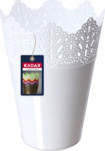 Kadax Doniczka Osłonka Na Kwiaty Rośliny Biała 14,5 cm 1