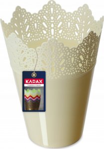 Kadax Doniczka Osłonka Na Kwiaty Rośliny Kremowa 16,5cm 1