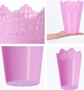 Kadax Doniczka Osłonka Na Kwiaty Rośliny Różowa 16,5 cm 5