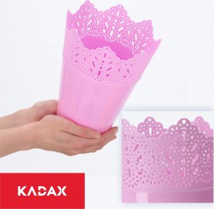 Kadax Doniczka Osłonka Na Kwiaty Rośliny Różowa 16,5 cm 7
